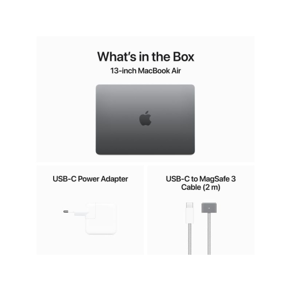APPLE MACBOOK AIR 13" 2024 M3 8C GPU / 256 GB / 8 GB SPACE GRAU